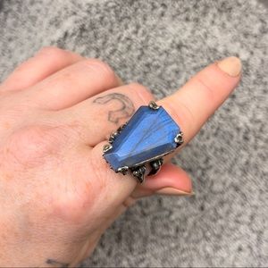 Bloodmilk Large Easeful Death Labradorite Ring